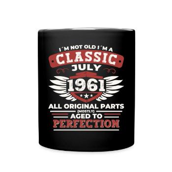 61st Birthday Born 1961 July Gifts Men - Full Colour Mug - black - Front