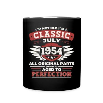 70th Birthday Vintage 1954 July Gifts Mens - Full Colour Mug - black - Front