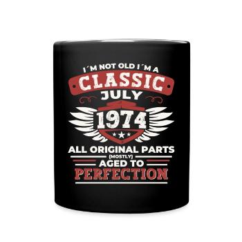 48ème Anniversaire Né 1974 Juillet Cadeaux Hommes - Mug uni - noir - Devant