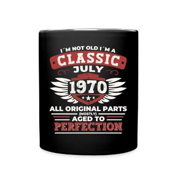 52ème anniversaire né 1970 Juillet Cadeaux Hommes - Mug uni - noir - Devant