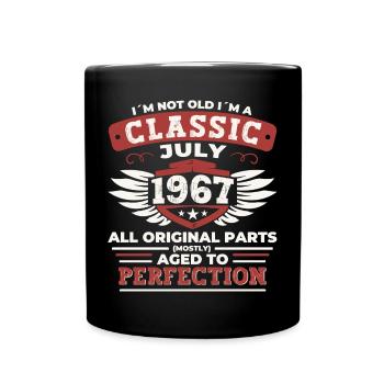 55e anniversaire Né en 1967 Juillet Cadeaux Hommes - Mug uni - noir - Devant