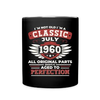 62ème Anniversaire Né 1960 Juillet Cadeaux Hommes - Mug uni - noir - Devant