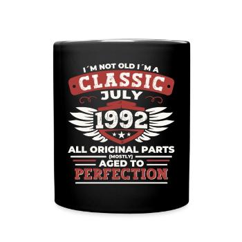 30ème Anniversaire Vintage 1992 Juillet Cadeaux Hommes - Mug uni - noir - Devant