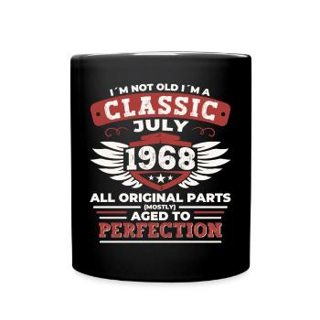 54th Birthday Born 1968 July Gifts Men - Full Colour Mug - black - Front