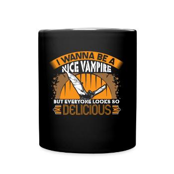 Halloween Vampire Count Dicton - Mug uni - noir - Devant