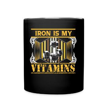 Musculation Gym Haltères Cadeau - Mug uni - noir - Devant