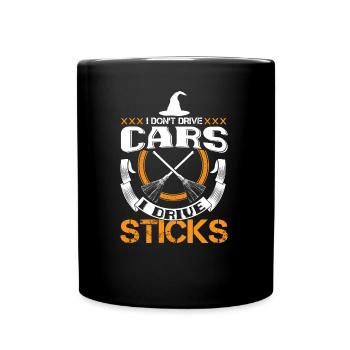 Halloween Hexe Hexen Spruch - Tasse einfarbig - Schwarz - Vorne