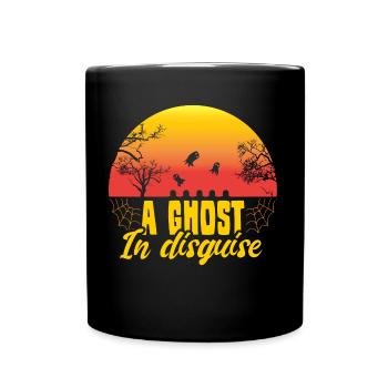 Halloween Geist Süsses oder Saures - Tasse einfarbig - Schwarz - Vorne