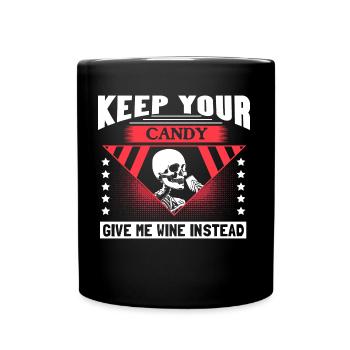 Halloween Skelett Gruselig Geschenkidee - Tasse einfarbig - Schwarz - Vorne