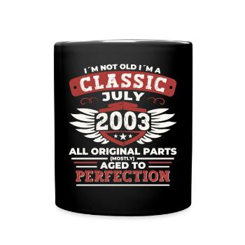 19th Birthday Vintage 2003 July Gifts Men - Full Colour Mug - black - Front