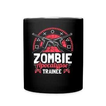 Zombie Apokalypse Virus Monster Geschenkidee - Tasse einfarbig - Schwarz - Vorne