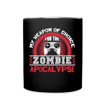 Zombie Apokalypse Virus Lustiger Spruch - Tasse einfarbig - Schwarz - Vorne