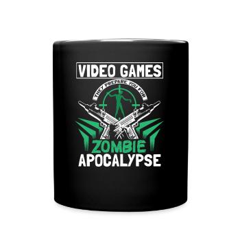 Zombie Apokalypse Zombies Geschenk - Tasse einfarbig - Schwarz - Vorne