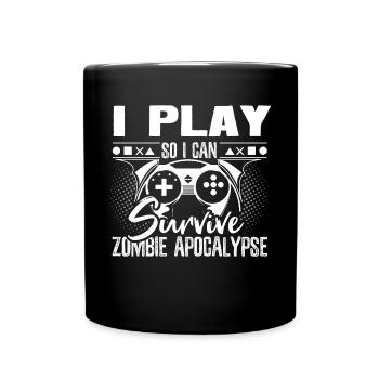 Zombie Apokalypse Untote Halloween - Tasse einfarbig - Schwarz - Vorne