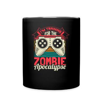 Zombie Apocalypse Funny Gift Idea - Full Colour Mug - black - Front
