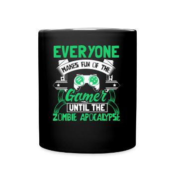 Zombie Apokalypse Gaming Geschenkidee - Tasse einfarbig - Schwarz - Vorne