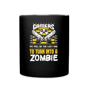 Zombie Apocalypse Gamer Halloween Gift Idea - Full Colour Mug - black - Front