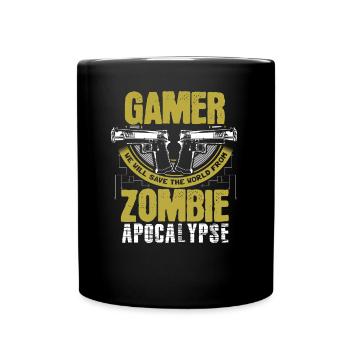 Zombie Apokalypse Games Geschenk - Tasse einfarbig - Schwarz - Vorne