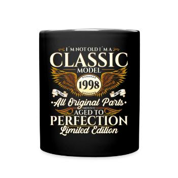 Vintage 1998 24ème Anniversaire Vintage 98 Cadeau - Mug uni - noir - Devant