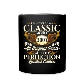 Vintage 2003 19th Birthday Vintage 03 Gift - Full Colour Mug - black - Front