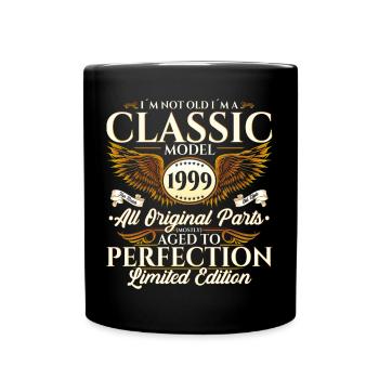 Vintage 1999 23. Geburtstag Jahrgang 99 Geschenk - Tasse einfarbig - Schwarz - Vorne