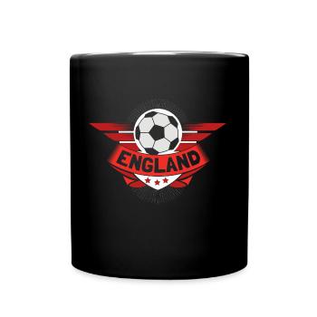 England Soccer Geschenkidee - Tasse einfarbig - Schwarz - Vorne