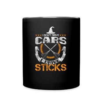 Halloween Sorcière Sorcière Chapeau Fantôme Heure - Mug uni - noir - Devant