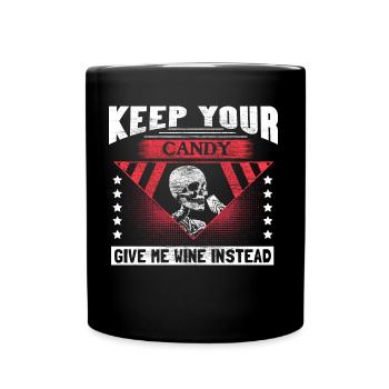 Halloween Skull Creepy - Mug uni - noir - Devant