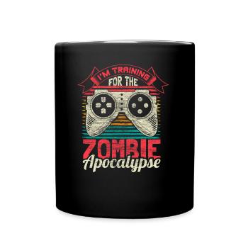 Zombie Apokalypse Gamer Survival Geschenkidee - Tasse einfarbig - Schwarz - Vorne