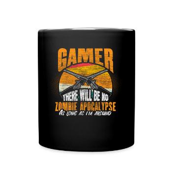 Zombie Apocalypse Halloween Gift Idea - Full Colour Mug - black - Front