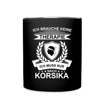 Korsika Flagge Korsika Fahne Corsica Korsischen - Tasse einfarbig - Schwarz - Vorne