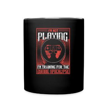 Zombie Apokalypse Untote Survival Geschenkidee - Tasse einfarbig - Schwarz - Vorne