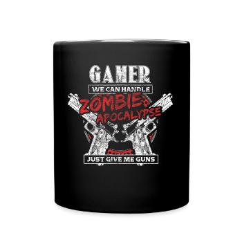 Zombie Apocalypse Gamer Monster - Full Colour Mug - black - Front