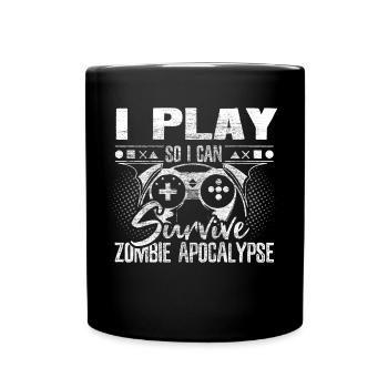 Zombie Apokalypse Untote Halloween - Tasse einfarbig - Schwarz - Vorne