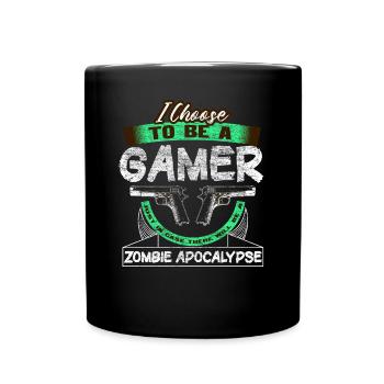 Zombie Apokalypse Geschenkidee - Tasse einfarbig - Schwarz - Vorne