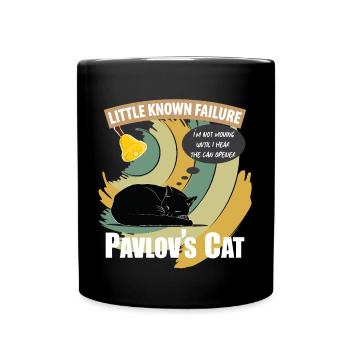 Le chat de Pavlov échec peu connu Psychologie drôle - Mug uni - noir - Devant