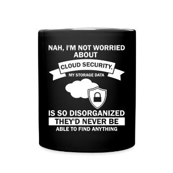 Cybersecurity Design for Hackers and Cyber Security - Full Colour Mug - black - Front