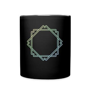 Décoration de cadre carré coloré - Mug uni - noir - Devant