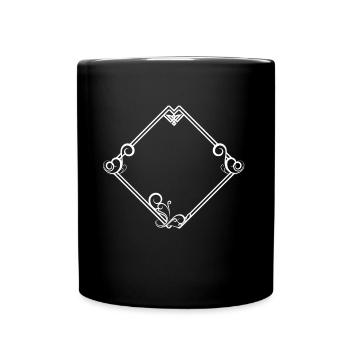 White Square Frame Ornaments - Full Colour Mug - black - Front