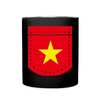 Vietnam - Tasse einfarbig - Schwarz - Vorne