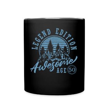 50 Birthday, Born 1972 - Full Colour Mug - black - Front