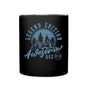 60 Birthday, Born 1962 - Full Colour Mug - black - Front