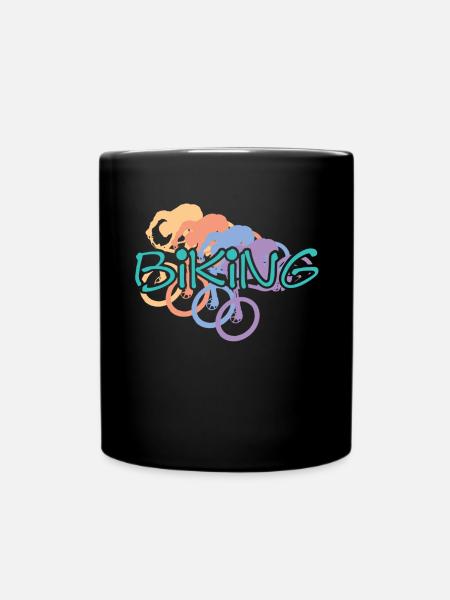 Biking - Tasse einfarbig - Schwarz