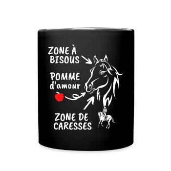 CHEVAL ZONE DE BISOUS - Mug uni - noir - Devant