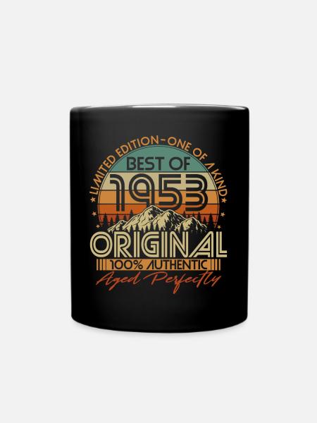 Né en 1953 Vintage Anniversaire Rétro - Mug uni - noir