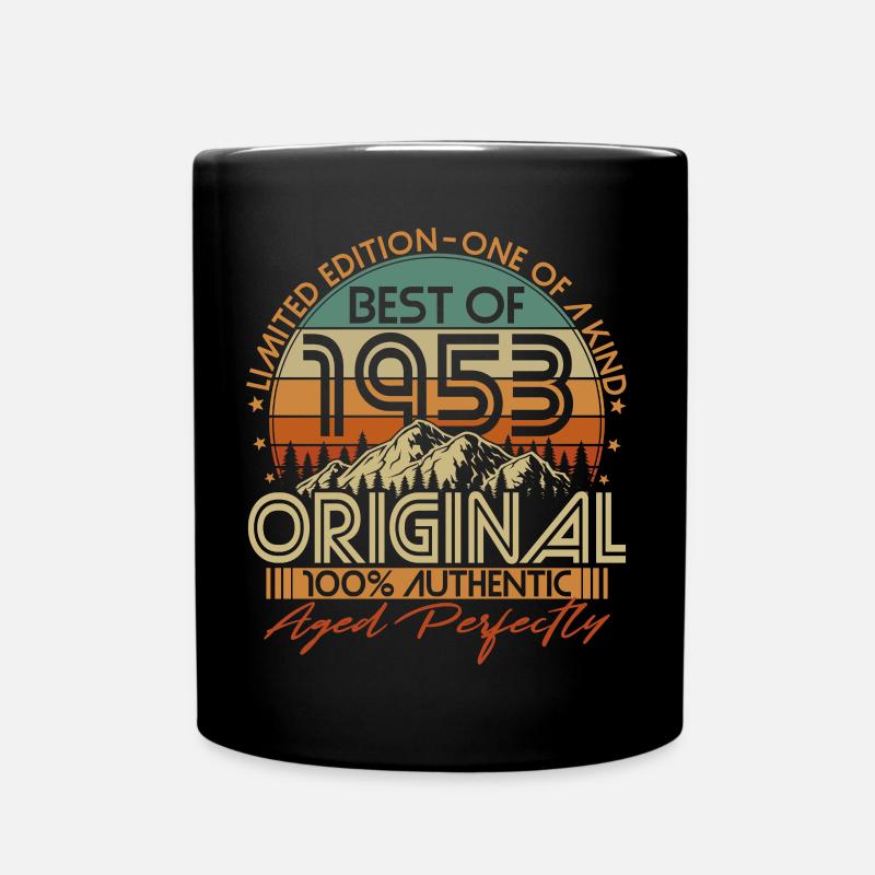 Né en 1953 Vintage Anniversaire Rétro - Mug uni - noir