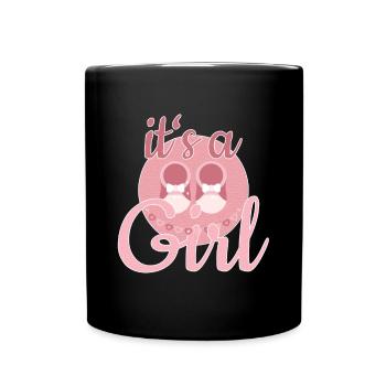 Cadeau Bébé Fille - Mug uni - noir - Devant