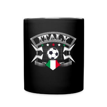 Italien Fußball Sport Geschenkidee - Tasse einfarbig - Schwarz - Vorne