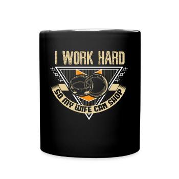 Ehe Ehefrau Hochzeit Geschenkidee - Tasse einfarbig - Schwarz - Vorne