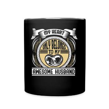 Ehe Ehemann Ehering Geschenk - Tasse einfarbig - Schwarz - Vorne